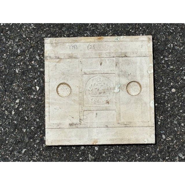 Ceramic Early 20th C. English - Market Turquoise / Old Gold Ceramic Tile For Sale - Image 7 of 7
