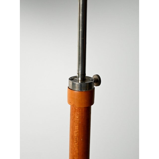 Mid-Century Scandinavian Floor Lamp in Oak and Metal, 1960s For Sale - Image 6 of 11