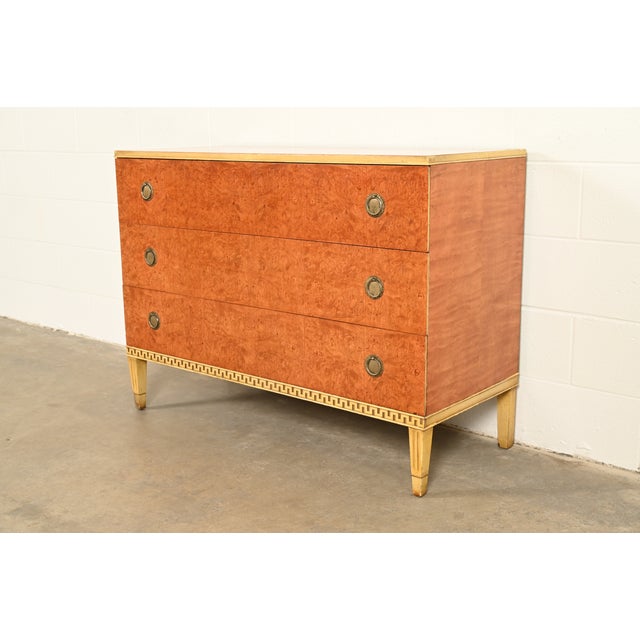 A beautiful French Regency Louis XVI or Neoclassical style dresser or chest of drawers In the manner of Romweber By Union...