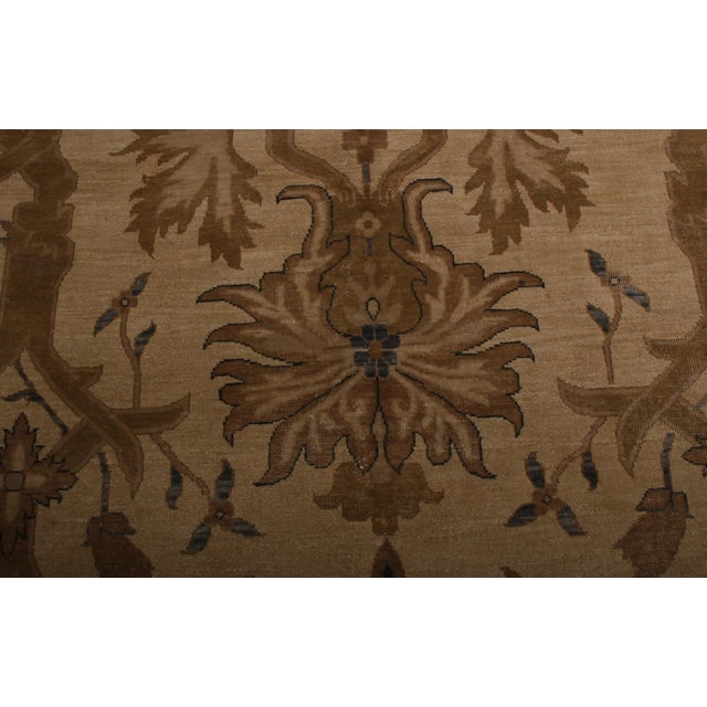 Rug & Kilim Rug & Kilim’s Persian Sultanabad Style Rug With Beige-Brown Floral Patterns For Sale - Image 4 of 7