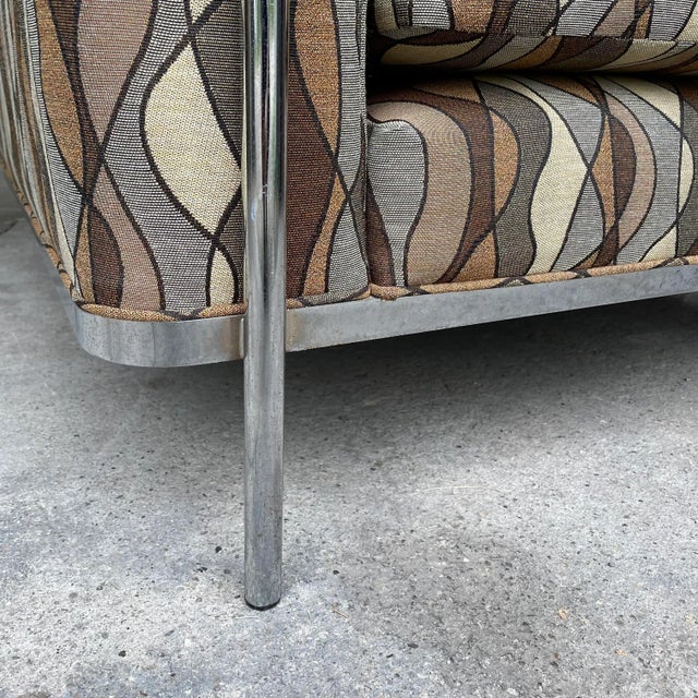 Metal Corbusier Style Club Chair by Jack Cartwright 1970’s American Midcentury For Sale - Image 7 of 10