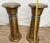 Vintage Egyptian Column Plant Stands Pedestals Carved Stone Look Resin Set of Two For Sale - Image 10 of 13