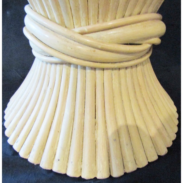 Matched Pair Bamboo Haystack Side Tables Attributed to McGuire Circa 1970s For Sale - Image 9 of 9