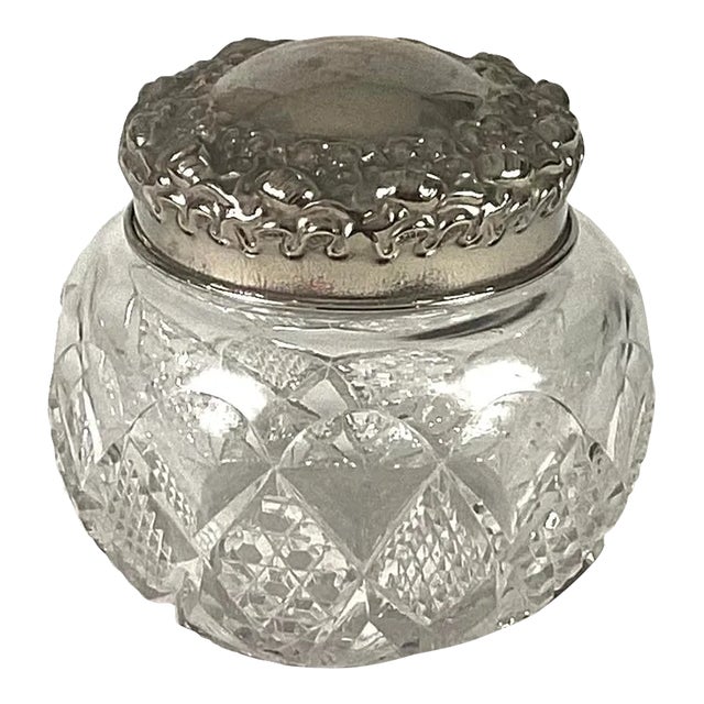 Antique Dresser Powder, Vanity Jar For Sale