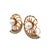 Metal 1950s American Two-Tone Gold Pearl and Diamond Fan Ear Clips, Pair For Sale - Image 7 of 11