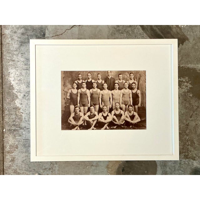 Vintage Boho Original Yale Swim Team Photo For Sale In West Palm - Image 6 of 7