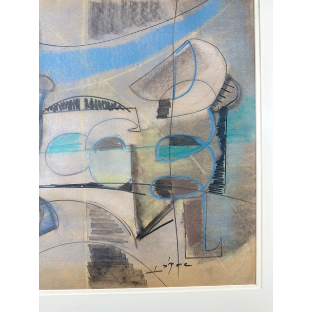 Mid 20th Century Lucia Lopez Cubist Figurative Drawing For Sale - Image 5 of 6