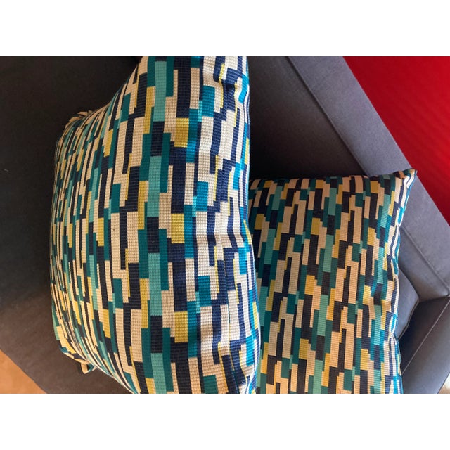 Modern Abstract Design Pillows- a Pair For Sale - Image 4 of 5
