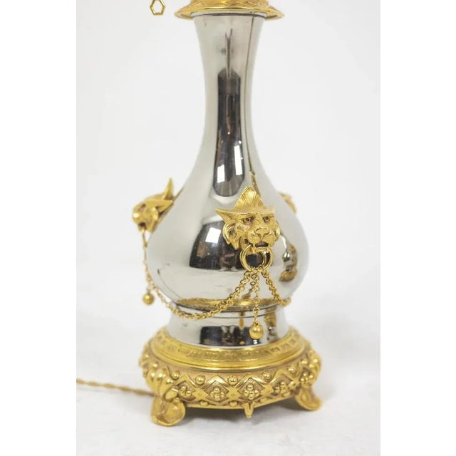 Lamps in Metal and Gilded Bronze, 1880, Set of 2 For Sale - Image 5 of 8
