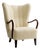 1960s Danish Lambswool Wingback Lounge Chair Attributed to Alfred Christensen For Sale