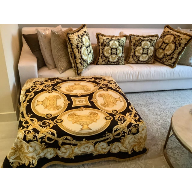 Lion and Urn Versace XL Pillows - a Pair For Sale - Image 11 of 13