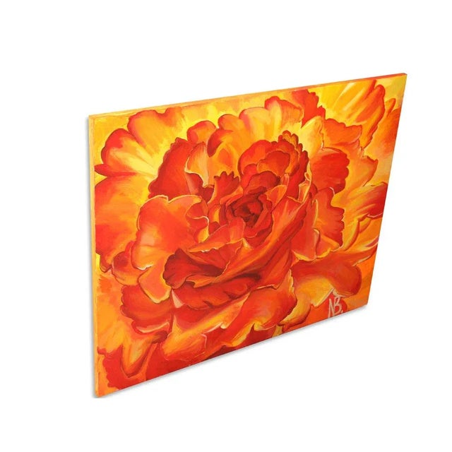 Begonia has unique color combinations. Gradation from yellow to red creates magical feel. I started this piece with gesso...