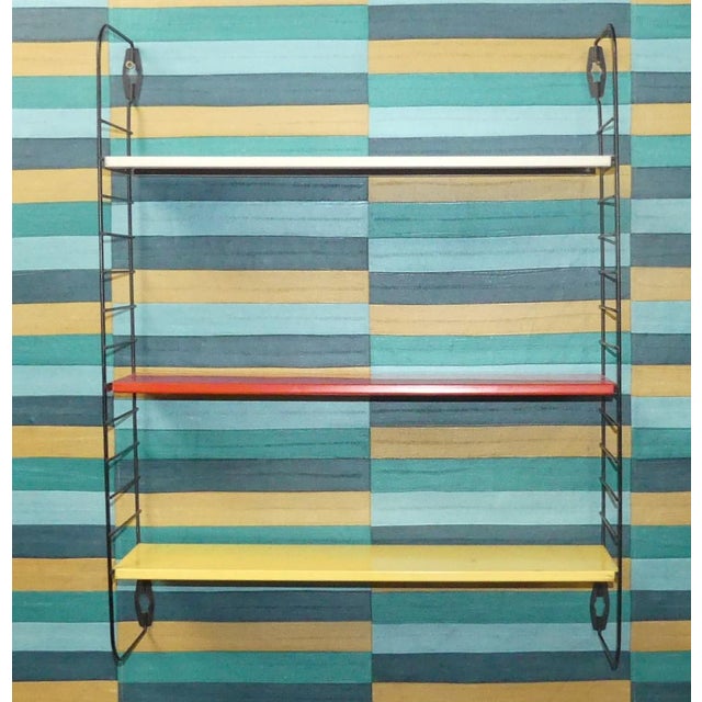 String Shelves in Red, White, Yellow and Black Ladders by A. D. Dekker for Tomado, 1960s For Sale - Image 9 of 15