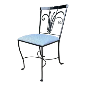 Mid 20th Century Salterini Abstract Floral Outdoor Dining Chair, Attributed