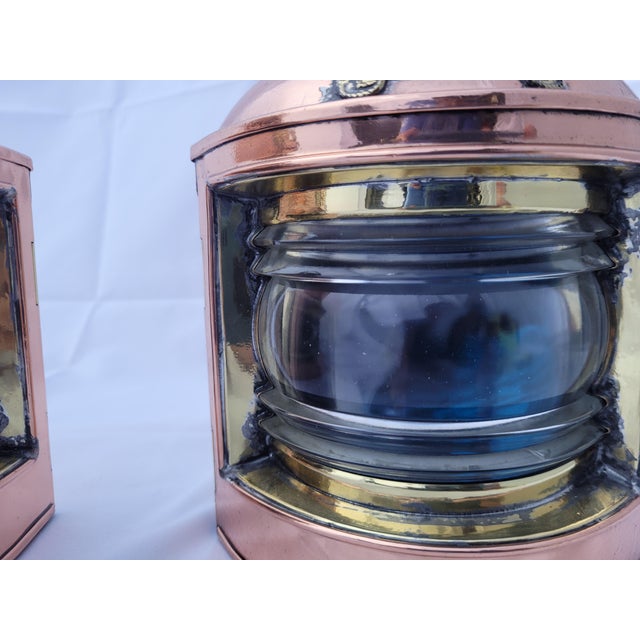 Port and Starboard Ship Lanterns For Sale - Image 4 of 12