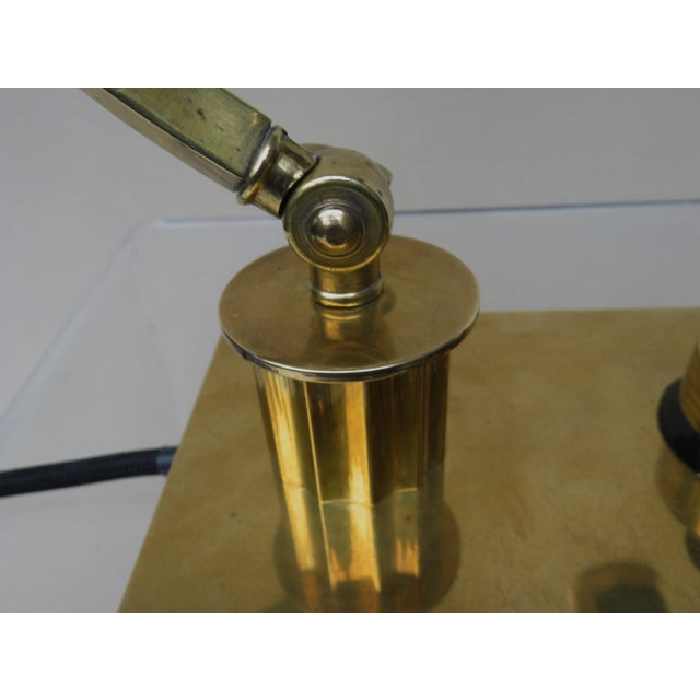 Vintage Art Deco Polished Brass Piano Light For Sale - Image 17 of 18