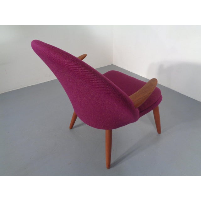 Purple Teak Armchair by Kurt Olsen for Glostrup, Denmark, 1950s For Sale - Image 9 of 18