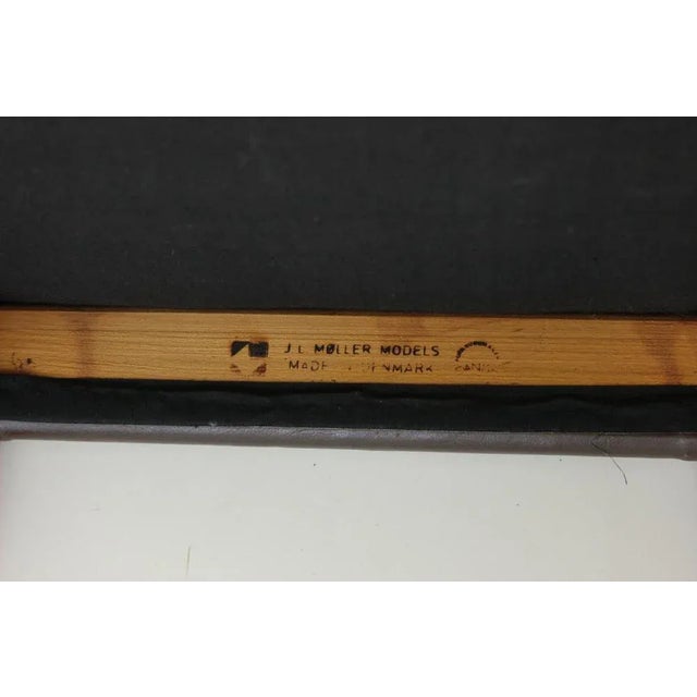 Brown Ottoman by Niels Otto (N. O.) Møller for J.L. Møller For Sale - Image 8 of 9