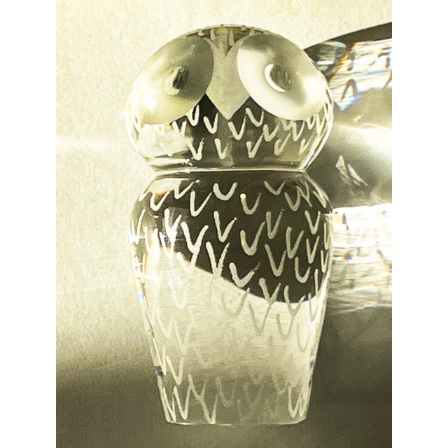 1960s Kosta Boda Crystal Owl For Sale - Image 5 of 14