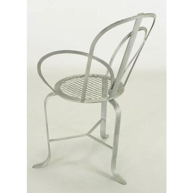 Incised Iron Three-Leg Side Chair For Sale In Chicago - Image 6 of 11