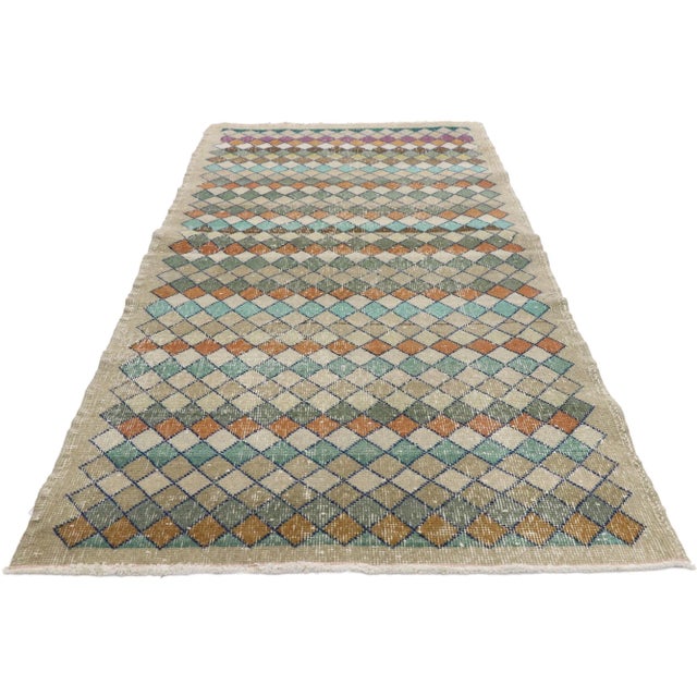 Mid-Century Modern Mid 20th Century Zeki Muren Vintage Turkish Sivas Rug 03'01 X 06'00 For Sale - Image 3 of 10