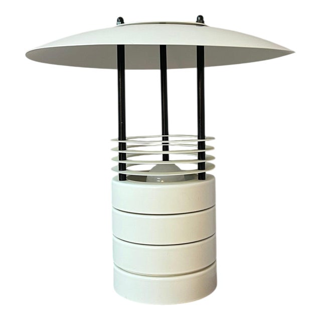 Table Lamp in White Metal by Jørgen Buchwald for Laterna Danica For Sale