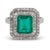 Art Deco 1930s Art Deco 2.00 Carat Emerald Diamond Platinum Ring, Size 6 For Sale - Image 3 of 6