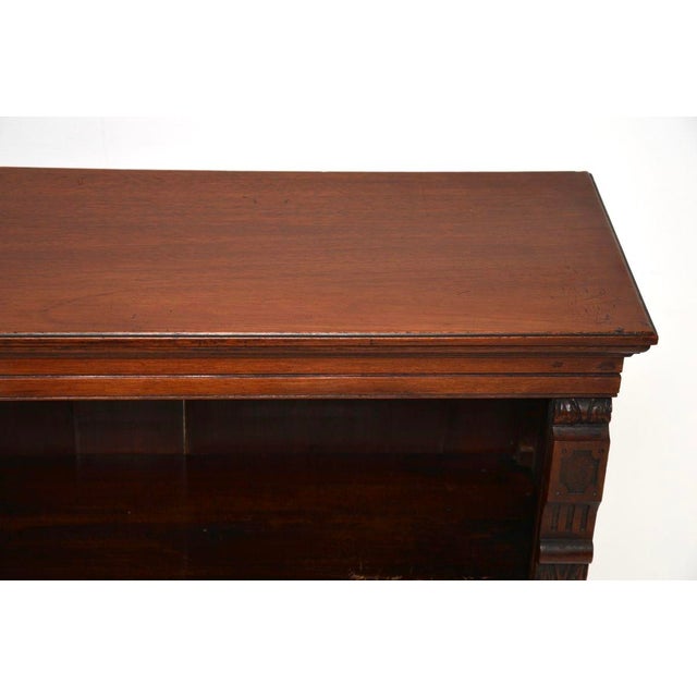 Antique Victorian Open Bookcase, 1860s For Sale - Image 6 of 10