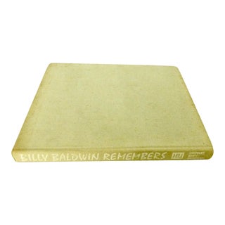 Billy Baldwin Remembers, 1974 First Edition Illustrated Book For Sale