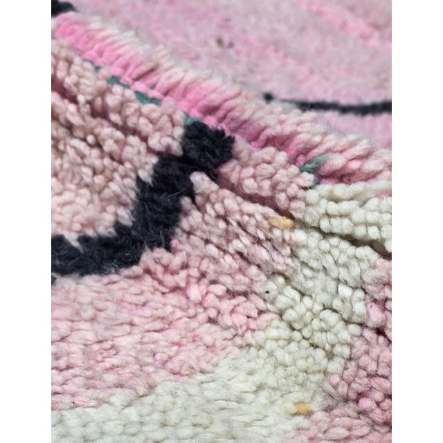 Pink Handwoven Berber Wool Rug - 9.5 X 6.5 Ft For Sale - Image 4 of 8