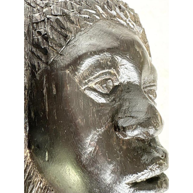 Wooden Ashtray with Sculpted Heads, France, 1950s For Sale - Image 11 of 13