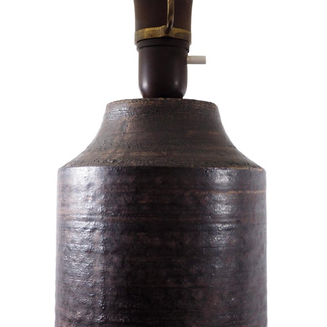 Scandinavian Brutalist Ceramic Table Lamps from Guldkroken, Sweden, 1960s, Set of 2 For Sale - Image 6 of 10
