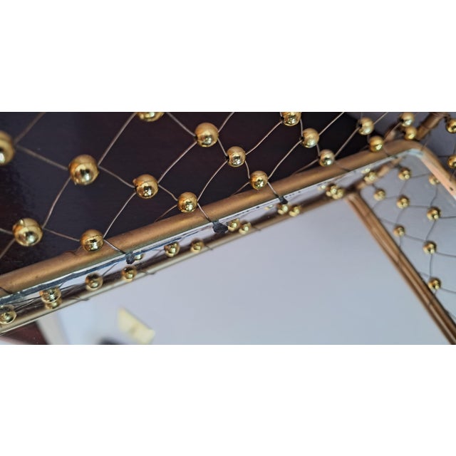 Mid-Century Modern Tall Beaded Weave Rectangular Vanity Mirror Tray For Sale - Image 13 of 16