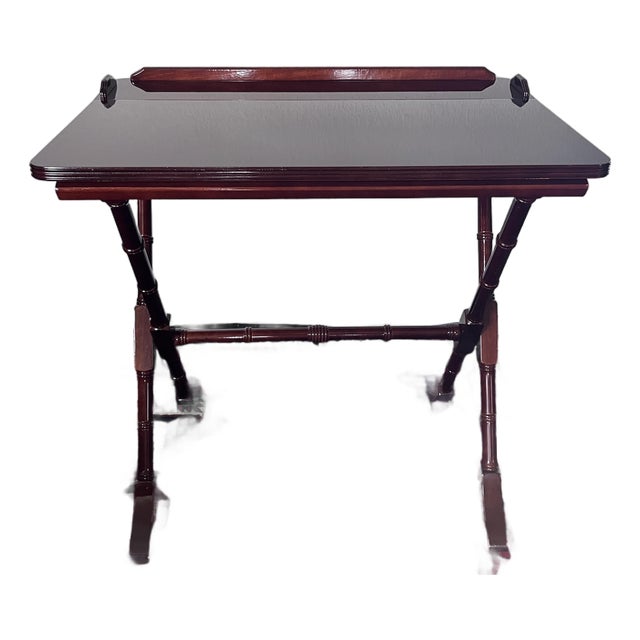 Vintage Bombay Company Mahogany Wood Butler’s Table, Folding Table/Desk For Sale
