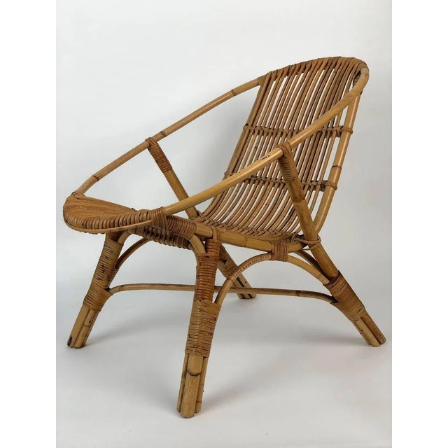 Mid-Century Italian Bamboo Garden Coffee Table & Chairs, 1960s, Set of 3 For Sale - Image 10 of 18