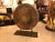 Antique 1800's Grinding Millstone Sculpture Mounted on Custom Black Iron Base For Sale - Image 4 of 6