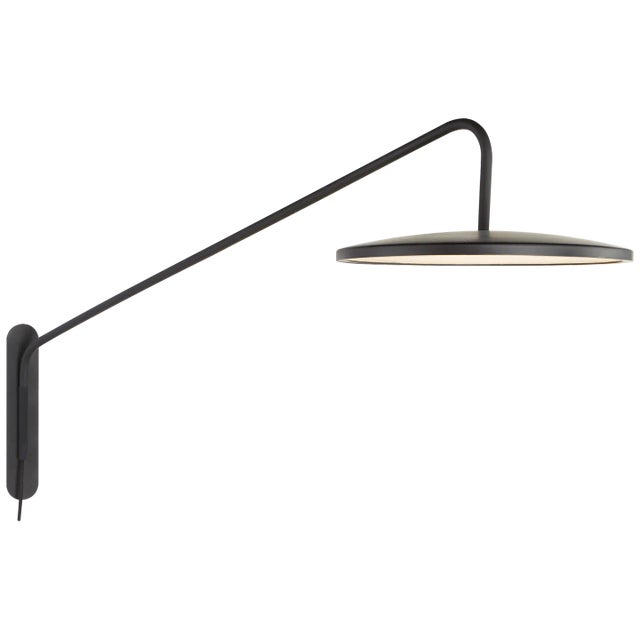 Dot 16" Articulating Wall Light in Matte Black Designer: Peter Bristol Height: 28" Extension: 50.75" Backplate: 2.5" x...