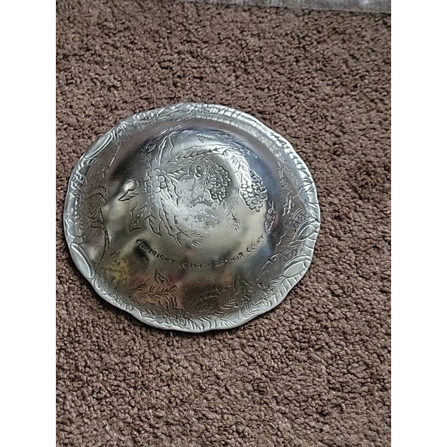 Winter Berry Pinecone Arthur Court Serving Bowl For Sale In San Francisco - Image 6 of 8