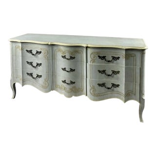 Mid-Century French Provincial Chest by John Widdicomb in French Blue For Sale
