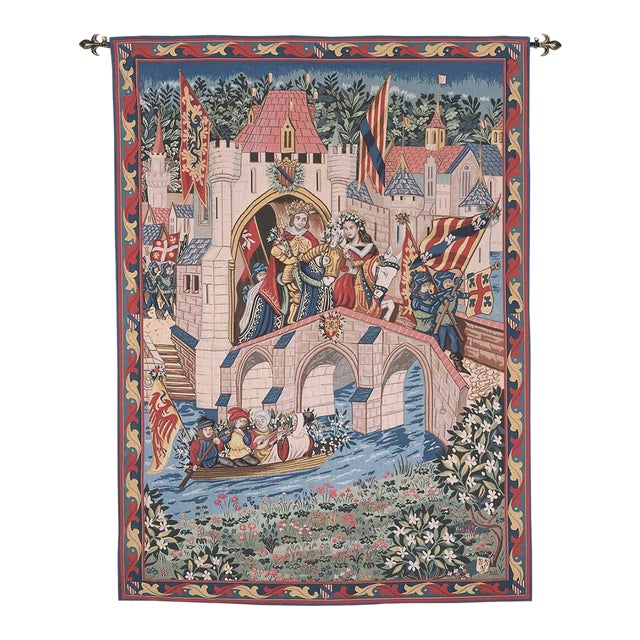 Springtime at Camelot Loom Woven Tapestry - 180 X 134 Cm (5'11" X 4'5") - Requires Rod Size 3 For Sale