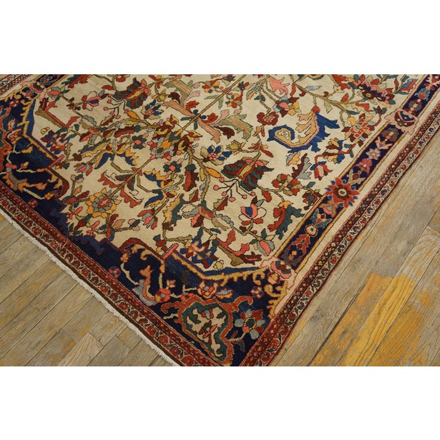 Late 19th Century Persian Sarouk Farahan Meditation Carpet For Sale - Image 12 of 14
