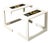 Pair of Documented Off White & Inset Tile Vladimir Kagan Nested Side Tables For Sale