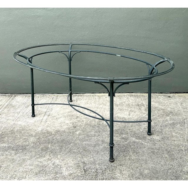 Brown Jordan Brown Jordan Vintage Metal Oval Table For Sale - Image 4 of 12