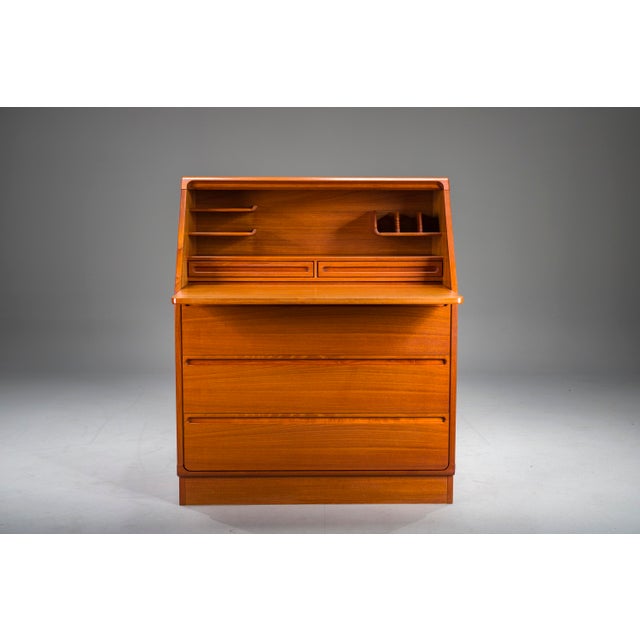 Brown Secretaire in Teak by Kai Kristiansen for Tørring Møbelfabrik, 1960s For Sale - Image 8 of 16