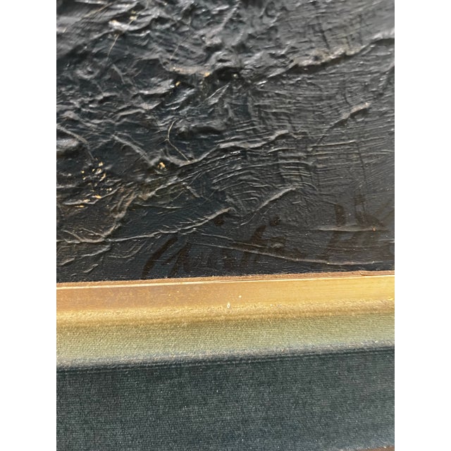 Wood Mid 20th Century An Original, Highly Textured Modernist Floral Still Life - Signed For Sale - Image 7 of 10