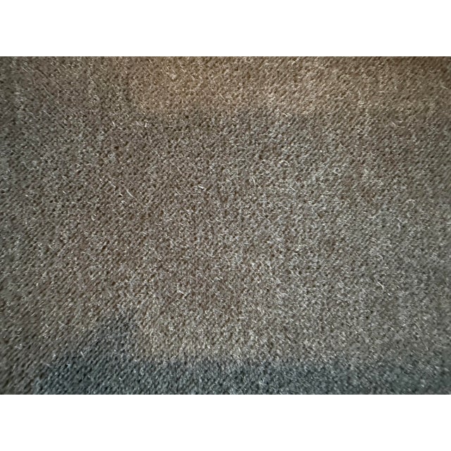 Wood Charcoal Gray/Black Sectional Sofa W Armani Fabric Pillows For Sale - Image 7 of 12