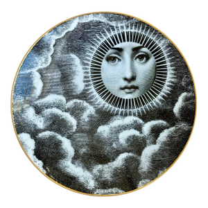 Vintage Fornasetti for Rosenthal Porcelain Plate - Tema E Variazioni Motiv 18 Sun Face