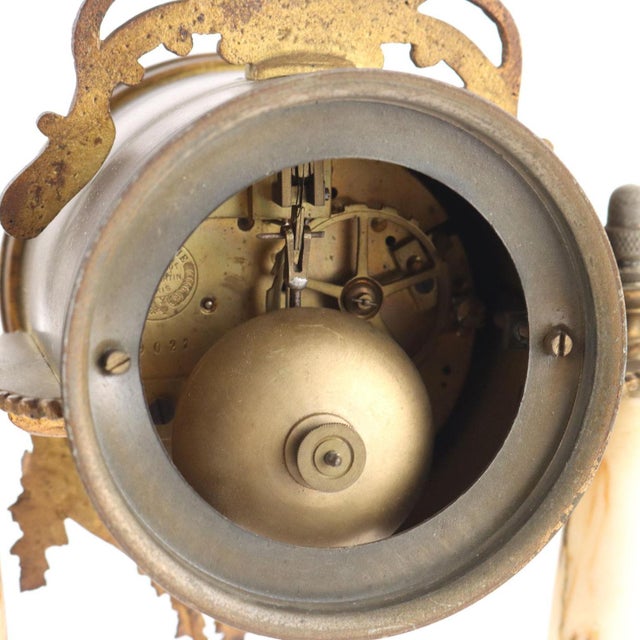 Countertop Clock in Marble and Gilded Bronze For Sale - Image 9 of 12