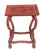 Vintage red hand painted Chinoiserie square accent table. This is a beautiful side table that is hand painted with a...