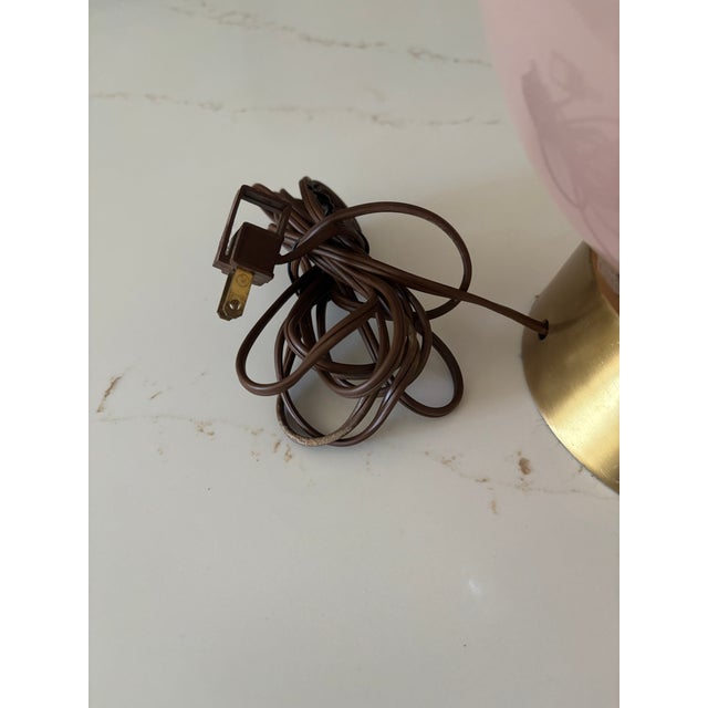 Mid-Century Italian Murano Style Blush Pink Opaline Glass Lamp For Sale - Image 17 of 18